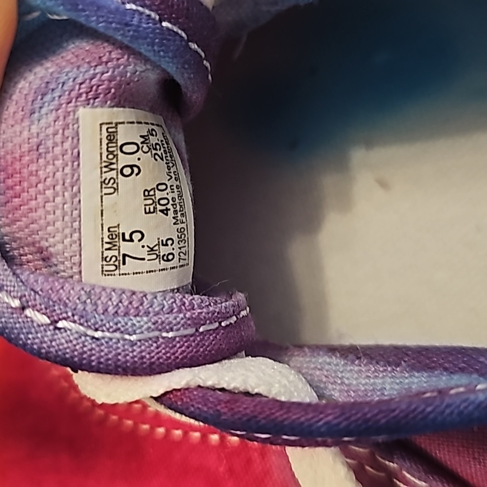 Tie dye Vans size 9 in Womens - Picture 7 of 7